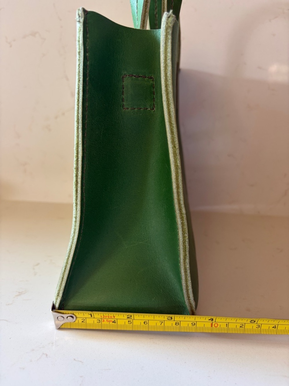 Parker Clay Green Leather Tote Bag - Picture 9 of 9